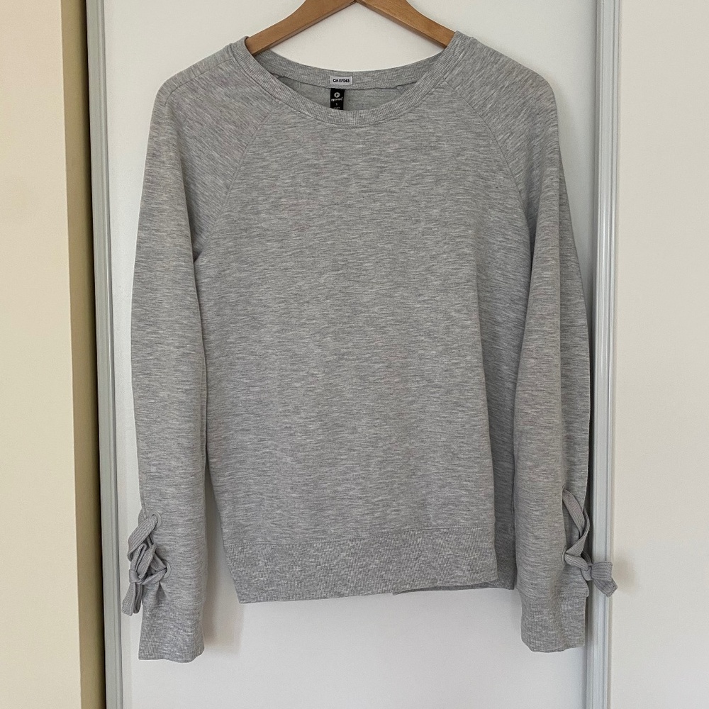 90 Degree By Reflex Grey Bow Sweater